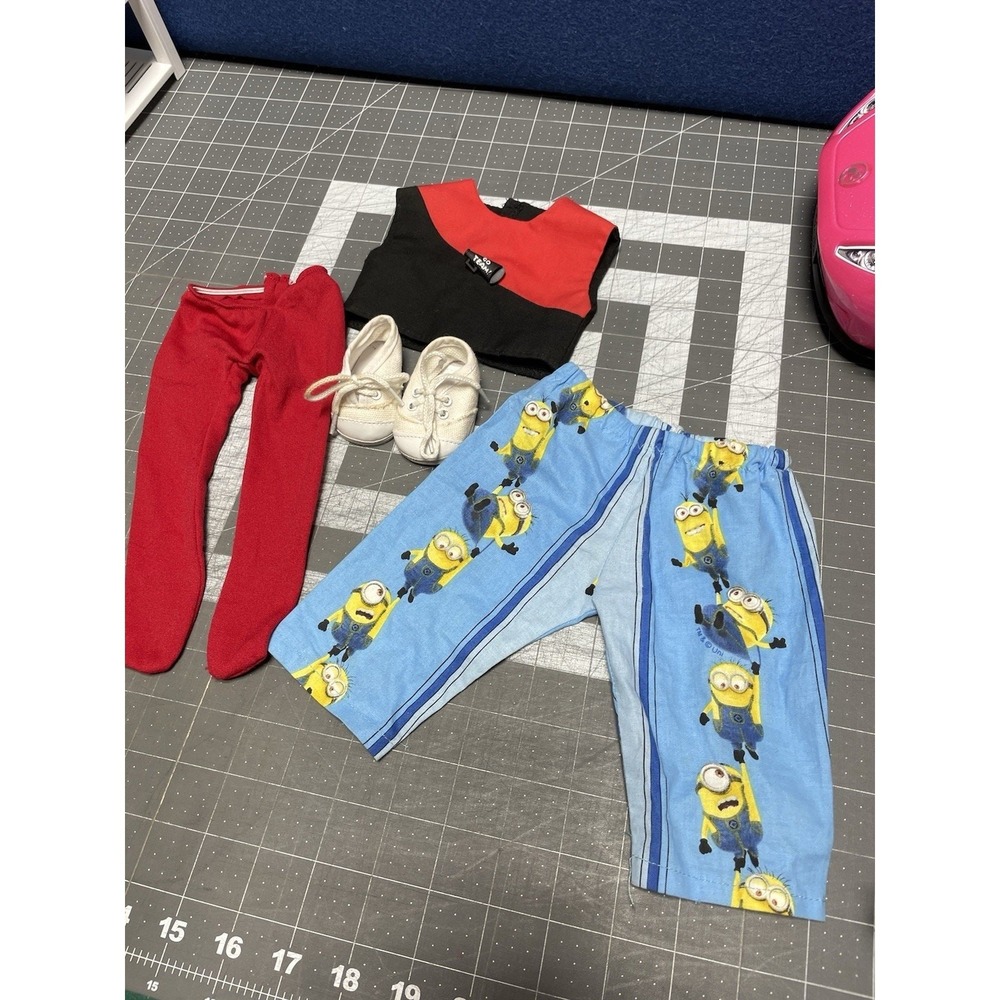 18" Doll Clothes Lot Minionโ Pants Cheer Shirt Tennis Shoes Leotard
